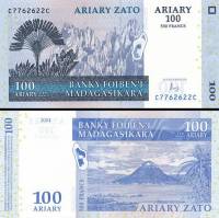 *100 Ariary = 500 Frankov Madagaskar 2008(16), P86c UNC - Kliknutím na obrázok zatvorte -